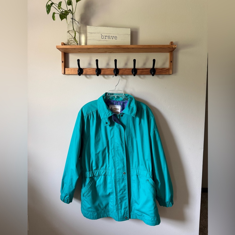 London Fog Purple and Teal Jacket